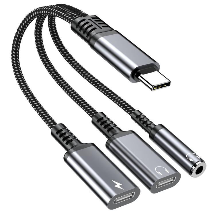 Type-C to 3.5mm and Type-C Charging Audio Adapter Cable