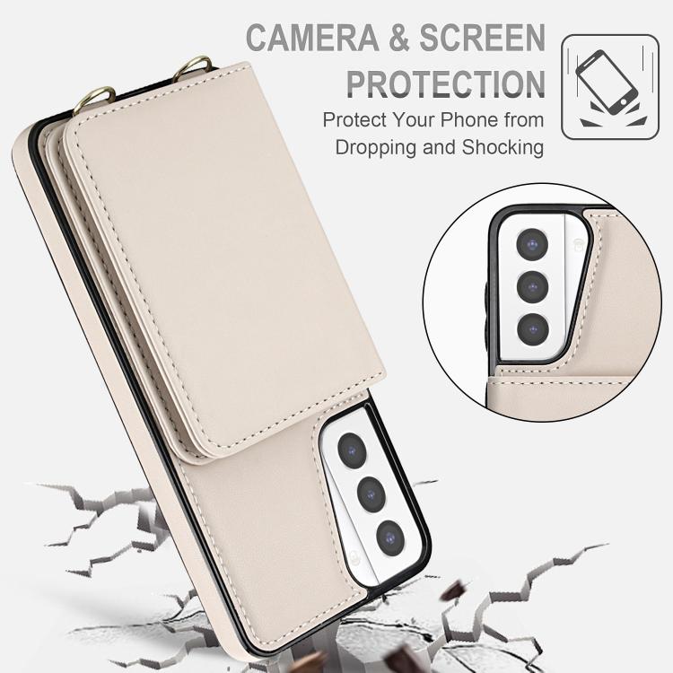 Crossbody Dual-buckle Wallet RFID Back Leather Phone Case, For Samsung Galaxy S21 5G, For Samsung Galaxy S21+ 5G, For Samsung Galaxy S21 Ultra 5G