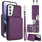 Crossbody Dual-buckle Wallet RFID Back Leather Phone Case, For Samsung Galaxy S21 5G, For Samsung Galaxy S21+ 5G, For Samsung Galaxy S21 Ultra 5G