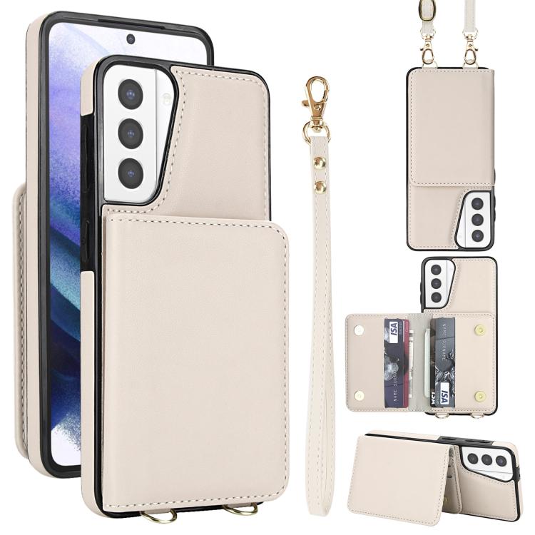 Crossbody Dual-buckle Wallet RFID Back Leather Phone Case, For Samsung Galaxy S21 5G, For Samsung Galaxy S21+ 5G, For Samsung Galaxy S21 Ultra 5G