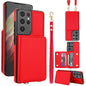 Crossbody Dual-buckle Wallet RFID Back Leather Phone Case, For Samsung Galaxy S21 5G, For Samsung Galaxy S21+ 5G, For Samsung Galaxy S21 Ultra 5G