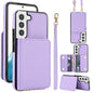 Crossbody Dual-buckle Wallet RFID Back Leather Phone Case, For Samsung Galaxy S23+ 5G, For Samsung Galaxy S23 5G, For Samsung Galaxy S22 Ultra 5G, For Samsung Galaxy S22+ 5G, For Samsung Galaxy S22 5G, For Samsung Galaxy S21 FE 5G