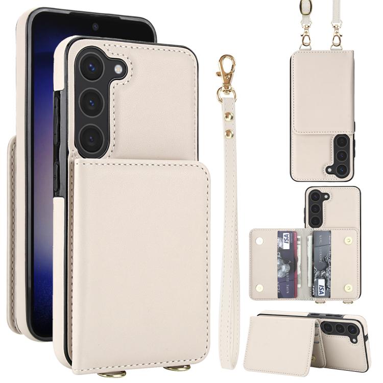 Crossbody Dual-buckle Wallet RFID Back Leather Phone Case, For Samsung Galaxy S26+ 5G, For Samsung Galaxy S26 Ultra 5G, For Samsung Galaxy S26 5G, For Samsung Galaxy S25 Edge 5G, For Samsung Galaxy S25 5G, For Samsung Galaxy S25+ 5G