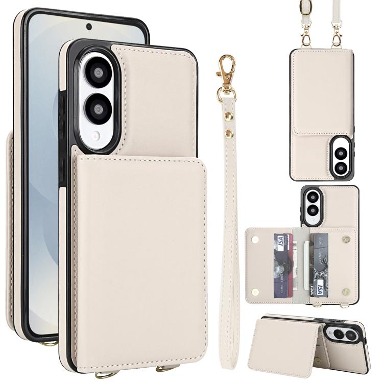 Crossbody Dual-buckle Wallet RFID Back Leather Phone Case, For Samsung Galaxy S26+ 5G, For Samsung Galaxy S26 Ultra 5G, For Samsung Galaxy S26 5G, For Samsung Galaxy S25 Edge 5G, For Samsung Galaxy S25 5G, For Samsung Galaxy S25+ 5G