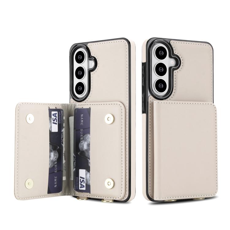Crossbody Dual-buckle Wallet RFID Back Leather Phone Case, For Samsung Galaxy S26+ 5G, For Samsung Galaxy S26 Ultra 5G, For Samsung Galaxy S26 5G, For Samsung Galaxy S25 Edge 5G, For Samsung Galaxy S25 5G, For Samsung Galaxy S25+ 5G