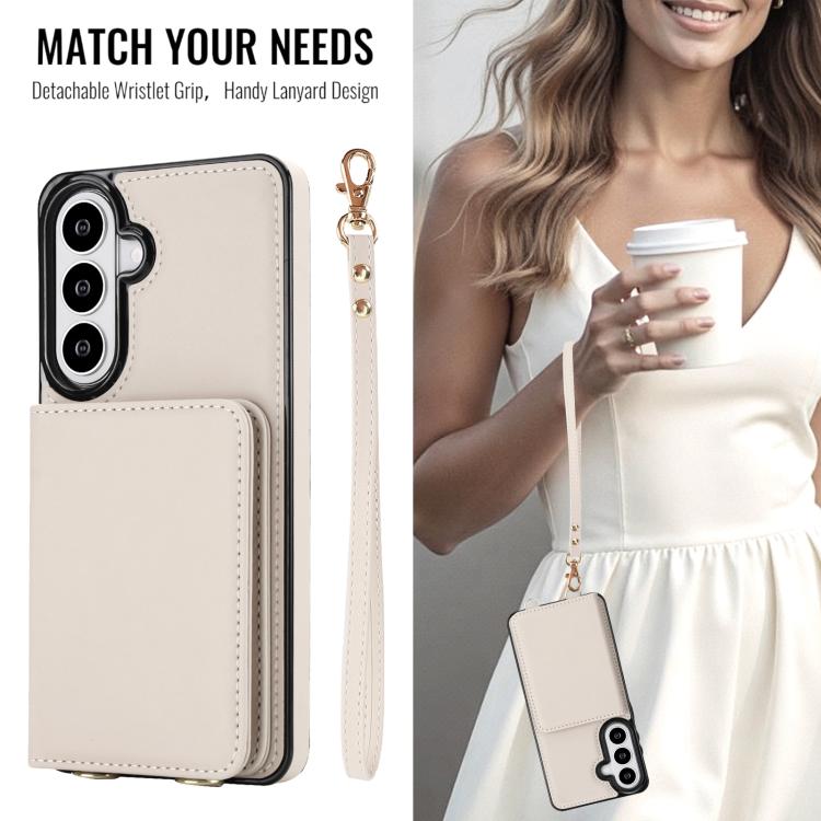 Crossbody Dual-buckle Wallet RFID Back Leather Phone Case, For Samsung Galaxy S26+ 5G, For Samsung Galaxy S26 Ultra 5G, For Samsung Galaxy S26 5G, For Samsung Galaxy S25 Edge 5G, For Samsung Galaxy S25 5G, For Samsung Galaxy S25+ 5G