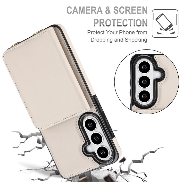 Crossbody Dual-buckle Wallet RFID Back Leather Phone Case, For Samsung Galaxy S26+ 5G, For Samsung Galaxy S26 Ultra 5G, For Samsung Galaxy S26 5G, For Samsung Galaxy S25 Edge 5G, For Samsung Galaxy S25 5G, For Samsung Galaxy S25+ 5G