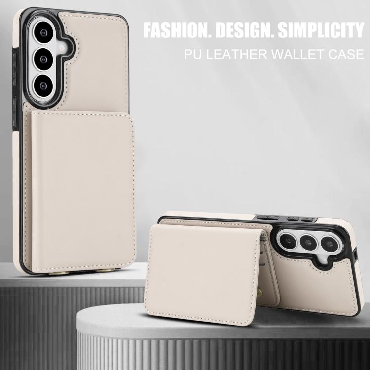 Crossbody Dual-buckle Wallet RFID Back Leather Phone Case, For Samsung Galaxy S26+ 5G, For Samsung Galaxy S26 Ultra 5G, For Samsung Galaxy S26 5G, For Samsung Galaxy S25 Edge 5G, For Samsung Galaxy S25 5G, For Samsung Galaxy S25+ 5G