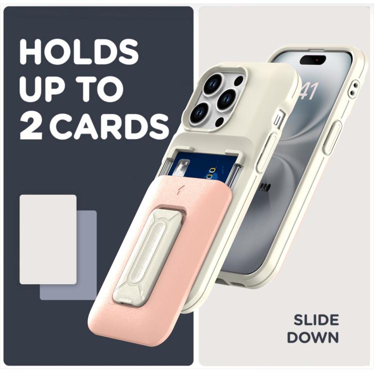Sliding Card Holder Integrated Phone Case with Kickstand