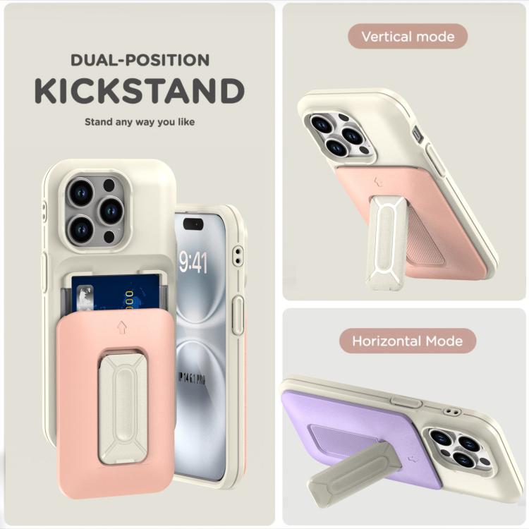 Sliding Card Holder Integrated Phone Case with Kickstand