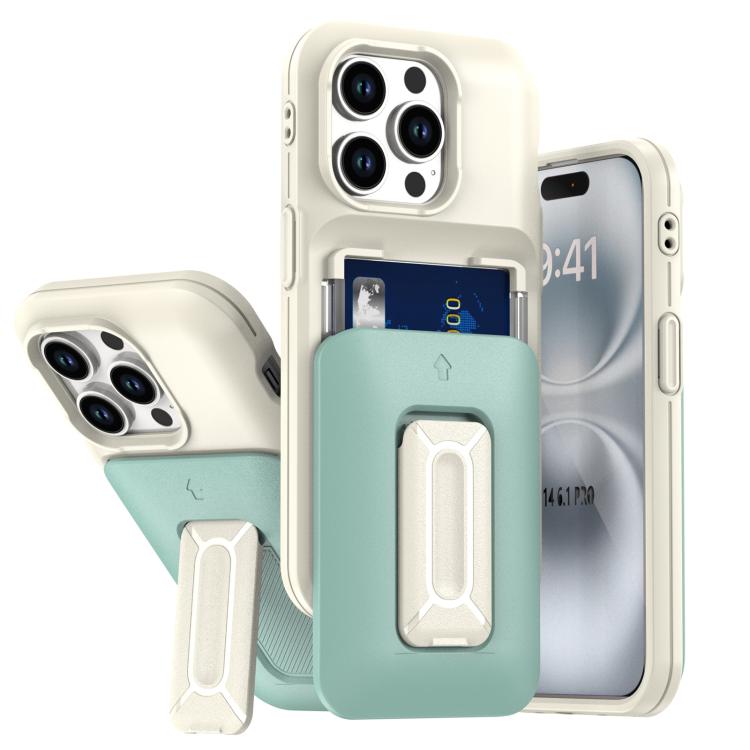Sliding Card Holder Integrated Phone Case with Kickstand