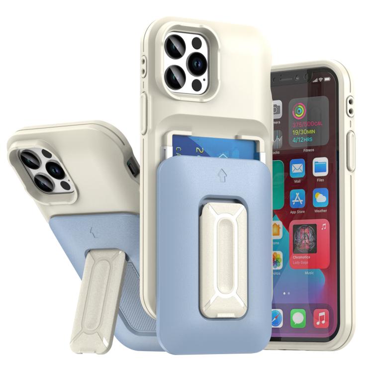Sliding Card Holder Integrated Phone Case with Kickstand