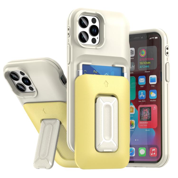 Sliding Card Holder Integrated Phone Case with Kickstand