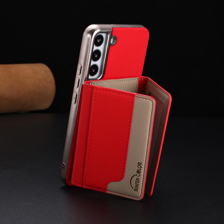 Colour Matching Horizontal Magnetic Card Bag RFID MagSafe Phone Case, For Samsung Galaxy S25 5G, For Samsung Galaxy S25+ 5G, For Samsung Galaxy S25 Ultra 5G, For Samsung Galaxy S24 FE 5G, For Samsung Galaxy S24 Ultra 5G, For Samsung Galaxy S24+ 5G     ...