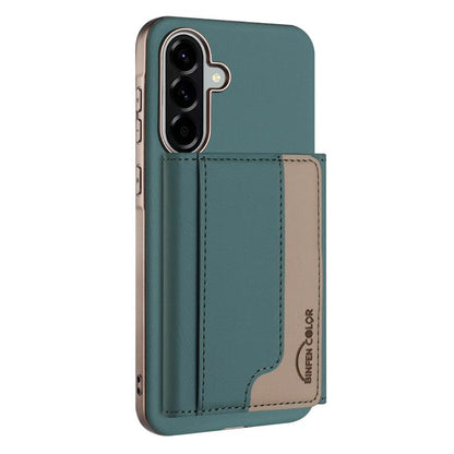Colour Matching Horizontal Magnetic Card Bag RFID MagSafe Phone Case, For Samsung Galaxy S25 5G, For Samsung Galaxy S25+ 5G, For Samsung Galaxy S25 Ultra 5G, For Samsung Galaxy S24 FE 5G, For Samsung Galaxy S24 Ultra 5G, For Samsung Galaxy S24+ 5G     ...
