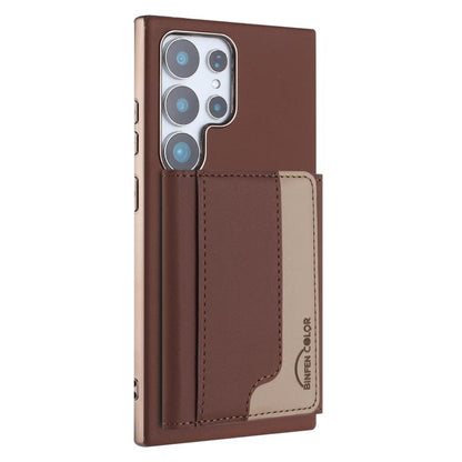 Colour Matching Horizontal Magnetic Card Bag RFID MagSafe Phone Case, For Samsung Galaxy S25 5G, For Samsung Galaxy S25+ 5G, For Samsung Galaxy S25 Ultra 5G, For Samsung Galaxy S24 FE 5G, For Samsung Galaxy S24 Ultra 5G, For Samsung Galaxy S24+ 5G     ...