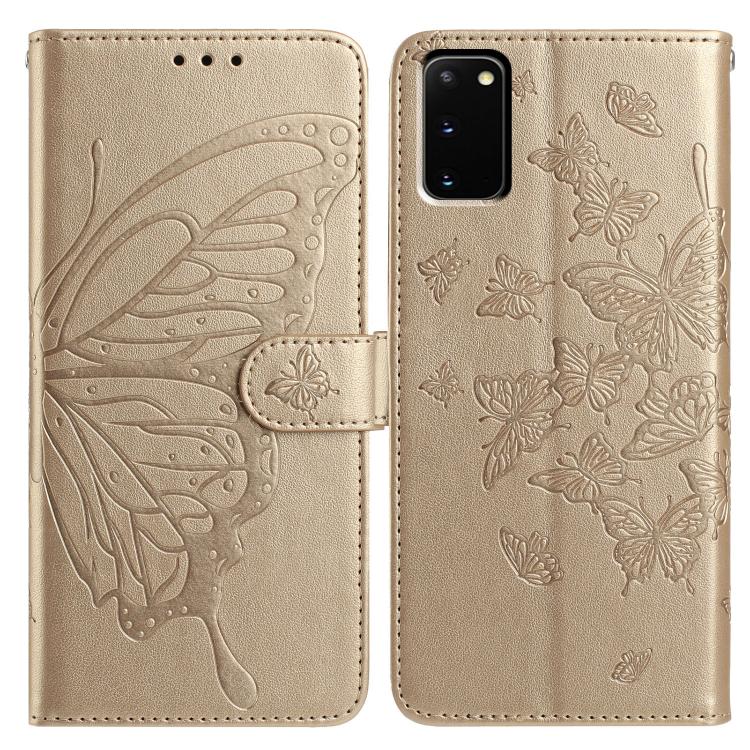 Butterfly Flutter Pattern Embossed Leather Phone Case, For Samsung Galaxy S20 Ultra, For Samsung Galaxy S20, For Samsung Galaxy S20+