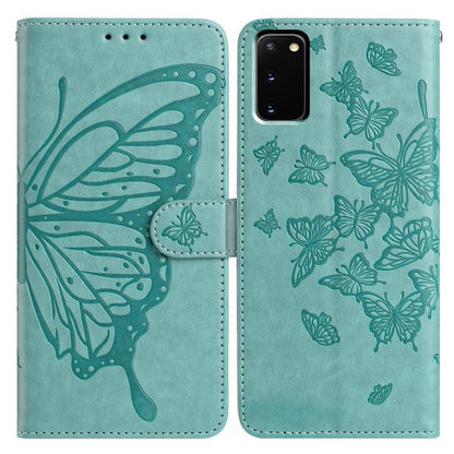 Butterfly Flutter Pattern Embossed Leather Phone Case, For Samsung Galaxy S20 Ultra, For Samsung Galaxy S20, For Samsung Galaxy S20+