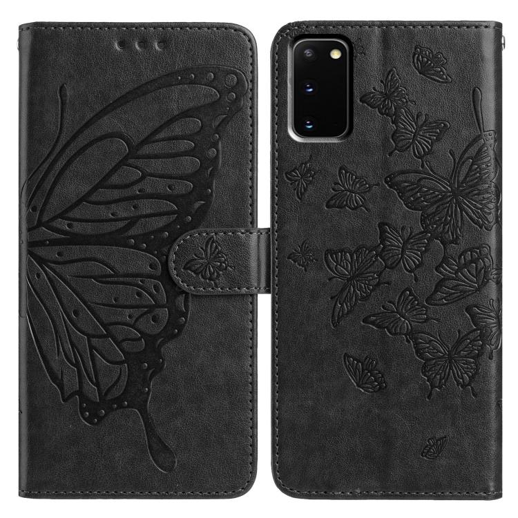 Butterfly Flutter Pattern Embossed Leather Phone Case, For Samsung Galaxy S20 Ultra, For Samsung Galaxy S20, For Samsung Galaxy S20+
