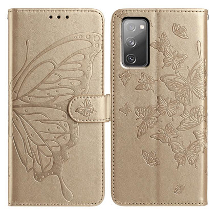 Butterfly Flutter Pattern Embossed Leather Phone Case, For Samsung Galaxy S23 FE 5G, For Samsung Galaxy S23 Ultra 5G, For Samsung Galaxy S23+ 5G, For Samsung Galaxy S23 5G, For Samsung Galaxy S20 FE, For Samsung Galaxy S22 Ultra 5G