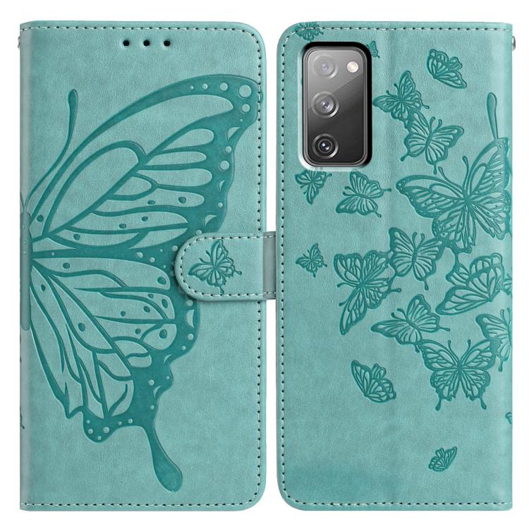 Butterfly Flutter Pattern Embossed Leather Phone Case, For Samsung Galaxy S23 FE 5G, For Samsung Galaxy S23 Ultra 5G, For Samsung Galaxy S23+ 5G, For Samsung Galaxy S23 5G, For Samsung Galaxy S20 FE, For Samsung Galaxy S22 Ultra 5G