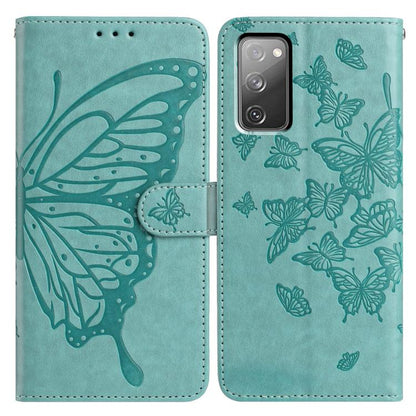 Butterfly Flutter Pattern Embossed Leather Phone Case, For Samsung Galaxy S23 FE 5G, For Samsung Galaxy S23 Ultra 5G, For Samsung Galaxy S23+ 5G, For Samsung Galaxy S23 5G, For Samsung Galaxy S20 FE, For Samsung Galaxy S22 Ultra 5G