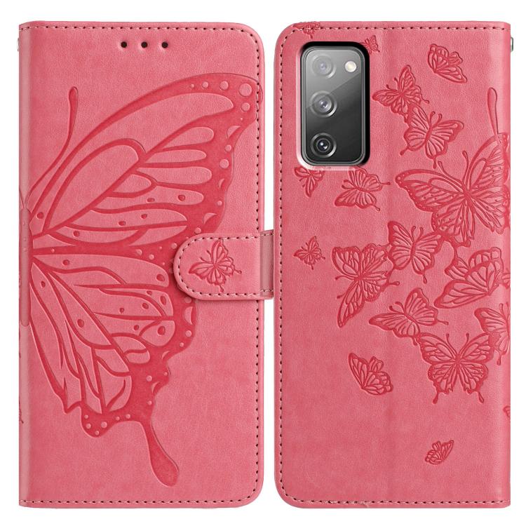 Butterfly Flutter Pattern Embossed Leather Phone Case, For Samsung Galaxy S23 FE 5G, For Samsung Galaxy S23 Ultra 5G, For Samsung Galaxy S23+ 5G, For Samsung Galaxy S23 5G, For Samsung Galaxy S20 FE, For Samsung Galaxy S22 Ultra 5G