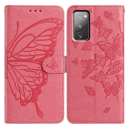 Butterfly Flutter Pattern Embossed Leather Phone Case, For Samsung Galaxy S23 FE 5G, For Samsung Galaxy S23 Ultra 5G, For Samsung Galaxy S23+ 5G, For Samsung Galaxy S23 5G, For Samsung Galaxy S20 FE, For Samsung Galaxy S22 Ultra 5G