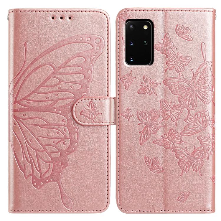 Butterfly Flutter Pattern Embossed Leather Phone Case, For Samsung Galaxy S20 Ultra, For Samsung Galaxy S20, For Samsung Galaxy S20+