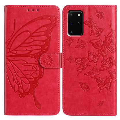 Butterfly Flutter Pattern Embossed Leather Phone Case, For Samsung Galaxy S20 Ultra, For Samsung Galaxy S20, For Samsung Galaxy S20+