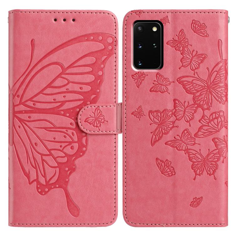Butterfly Flutter Pattern Embossed Leather Phone Case, For Samsung Galaxy S20 Ultra, For Samsung Galaxy S20, For Samsung Galaxy S20+