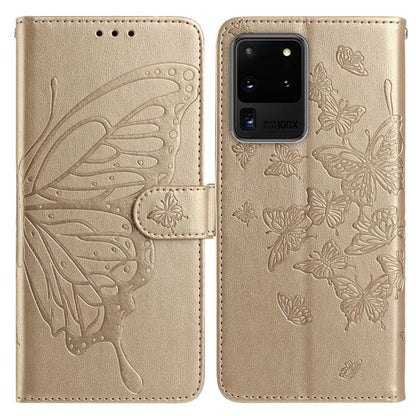 Butterfly Flutter Pattern Embossed Leather Phone Case, For Samsung Galaxy S20 Ultra, For Samsung Galaxy S20, For Samsung Galaxy S20+