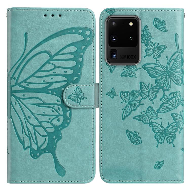 Butterfly Flutter Pattern Embossed Leather Phone Case, For Samsung Galaxy S20 Ultra, For Samsung Galaxy S20, For Samsung Galaxy S20+
