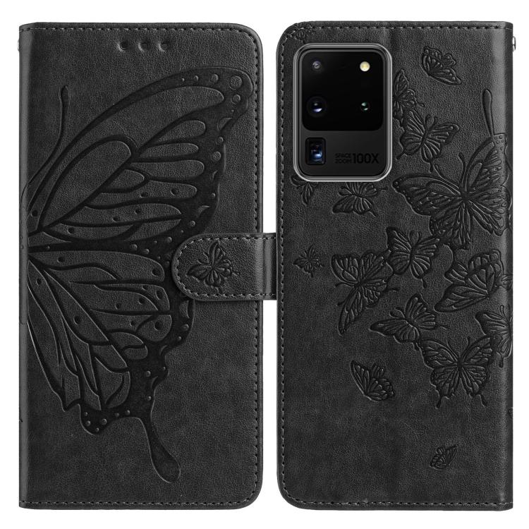 Butterfly Flutter Pattern Embossed Leather Phone Case, For Samsung Galaxy S20 Ultra, For Samsung Galaxy S20, For Samsung Galaxy S20+