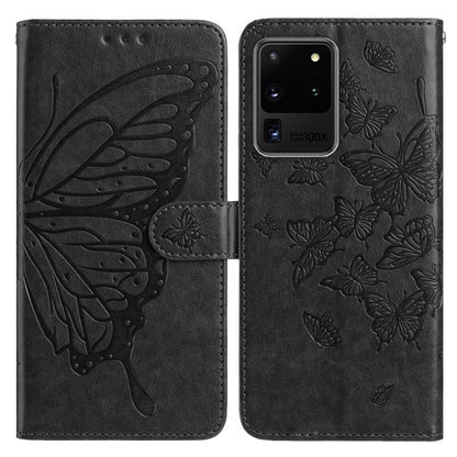 Butterfly Flutter Pattern Embossed Leather Phone Case, For Samsung Galaxy S20 Ultra, For Samsung Galaxy S20, For Samsung Galaxy S20+