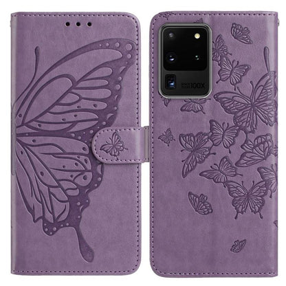 Butterfly Flutter Pattern Embossed Leather Phone Case, For Samsung Galaxy S20 Ultra, For Samsung Galaxy S20, For Samsung Galaxy S20+
