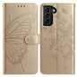Butterfly Flutter Pattern Embossed Leather Phone Case, For Samsung Galaxy S22+ 5G, For Samsung Galaxy S22 5G, For Samsung Galaxy S21 FE 5G, For Samsung Galaxy S21 5G, For Samsung Galaxy S21+ 5G, For Samsung Galaxy S21 Ultra 5G
