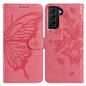 Butterfly Flutter Pattern Embossed Leather Phone Case, For Samsung Galaxy S22+ 5G, For Samsung Galaxy S22 5G, For Samsung Galaxy S21 FE 5G, For Samsung Galaxy S21 5G, For Samsung Galaxy S21+ 5G, For Samsung Galaxy S21 Ultra 5G