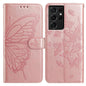 Butterfly Flutter Pattern Embossed Leather Phone Case, For Samsung Galaxy S22+ 5G, For Samsung Galaxy S22 5G, For Samsung Galaxy S21 FE 5G, For Samsung Galaxy S21 5G, For Samsung Galaxy S21+ 5G, For Samsung Galaxy S21 Ultra 5G