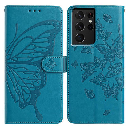 Butterfly Flutter Pattern Embossed Leather Phone Case, For Samsung Galaxy S22+ 5G, For Samsung Galaxy S22 5G, For Samsung Galaxy S21 FE 5G, For Samsung Galaxy S21 5G, For Samsung Galaxy S21+ 5G, For Samsung Galaxy S21 Ultra 5G