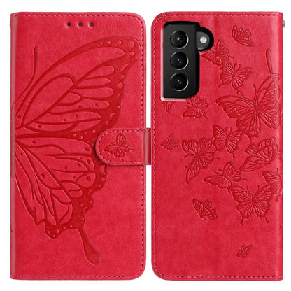 Butterfly Flutter Pattern Embossed Leather Phone Case, For Samsung Galaxy S22+ 5G, For Samsung Galaxy S22 5G, For Samsung Galaxy S21 FE 5G, For Samsung Galaxy S21 5G, For Samsung Galaxy S21+ 5G, For Samsung Galaxy S21 Ultra 5G