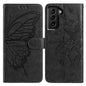 Butterfly Flutter Pattern Embossed Leather Phone Case, For Samsung Galaxy S22+ 5G, For Samsung Galaxy S22 5G, For Samsung Galaxy S21 FE 5G, For Samsung Galaxy S21 5G, For Samsung Galaxy S21+ 5G, For Samsung Galaxy S21 Ultra 5G