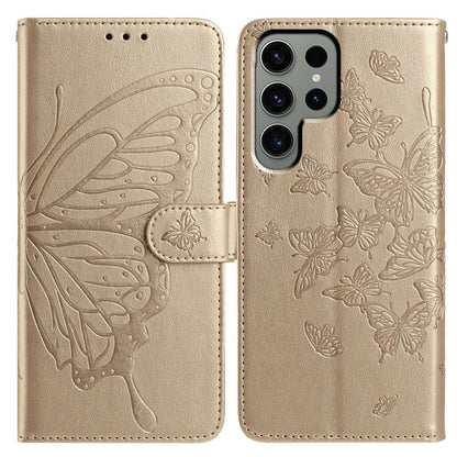 Butterfly Flutter Pattern Embossed Leather Phone Case, For Samsung Galaxy S23 FE 5G, For Samsung Galaxy S23 Ultra 5G, For Samsung Galaxy S23+ 5G, For Samsung Galaxy S23 5G, For Samsung Galaxy S20 FE, For Samsung Galaxy S22 Ultra 5G