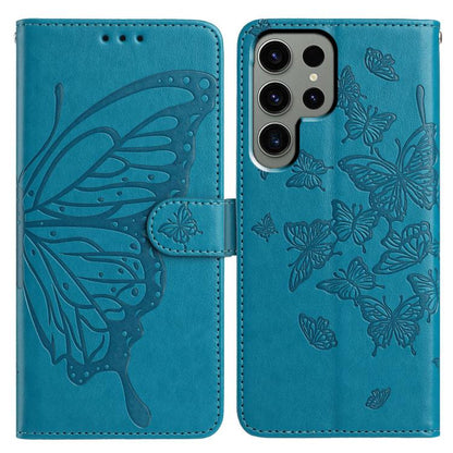 Butterfly Flutter Pattern Embossed Leather Phone Case, For Samsung Galaxy S23 FE 5G, For Samsung Galaxy S23 Ultra 5G, For Samsung Galaxy S23+ 5G, For Samsung Galaxy S23 5G, For Samsung Galaxy S20 FE, For Samsung Galaxy S22 Ultra 5G