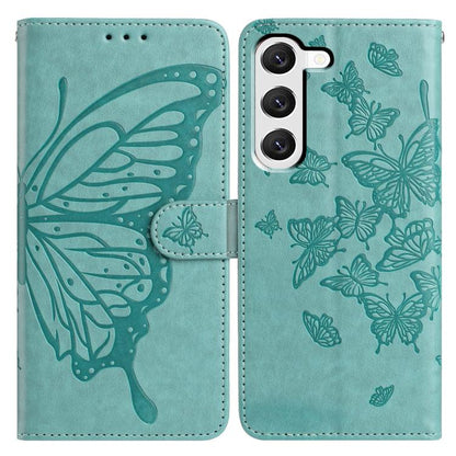 Butterfly Flutter Pattern Embossed Leather Phone Case, For Samsung Galaxy S23 FE 5G, For Samsung Galaxy S23 Ultra 5G, For Samsung Galaxy S23+ 5G, For Samsung Galaxy S23 5G, For Samsung Galaxy S20 FE, For Samsung Galaxy S22 Ultra 5G