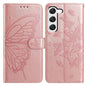 Butterfly Flutter Pattern Embossed Leather Phone Case, For Samsung Galaxy S23 FE 5G, For Samsung Galaxy S23 Ultra 5G, For Samsung Galaxy S23+ 5G, For Samsung Galaxy S23 5G, For Samsung Galaxy S20 FE, For Samsung Galaxy S22 Ultra 5G