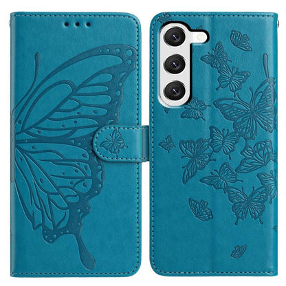 Butterfly Flutter Pattern Embossed Leather Phone Case, For Samsung Galaxy S23 FE 5G, For Samsung Galaxy S23 Ultra 5G, For Samsung Galaxy S23+ 5G, For Samsung Galaxy S23 5G, For Samsung Galaxy S20 FE, For Samsung Galaxy S22 Ultra 5G