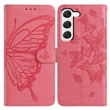 Butterfly Flutter Pattern Embossed Leather Phone Case, For Samsung Galaxy S23 FE 5G, For Samsung Galaxy S23 Ultra 5G, For Samsung Galaxy S23+ 5G, For Samsung Galaxy S23 5G, For Samsung Galaxy S20 FE, For Samsung Galaxy S22 Ultra 5G
