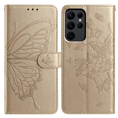 Butterfly Flutter Pattern Embossed Leather Phone Case, For Samsung Galaxy S23 FE 5G, For Samsung Galaxy S23 Ultra 5G, For Samsung Galaxy S23+ 5G, For Samsung Galaxy S23 5G, For Samsung Galaxy S20 FE, For Samsung Galaxy S22 Ultra 5G