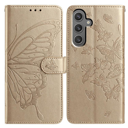Butterfly Flutter Pattern Embossed Leather Phone Case, For Samsung Galaxy S25+ 5G, For Samsung Galax S25 Ultra 5G, For Samsung Galaxy S24 FE 5G, For Samsung Galaxy S24 Ultra 5G, For Samsung Galaxy S24+ 5G, For Samsung Galaxy S24 5G